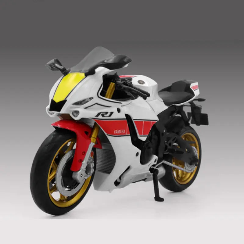 1:12 YZF-R1M Alloy Racing Motorcycle Model Diecasts Street Cross-Country Motorcycle Model Simulation YZFR1 white - IHavePaws