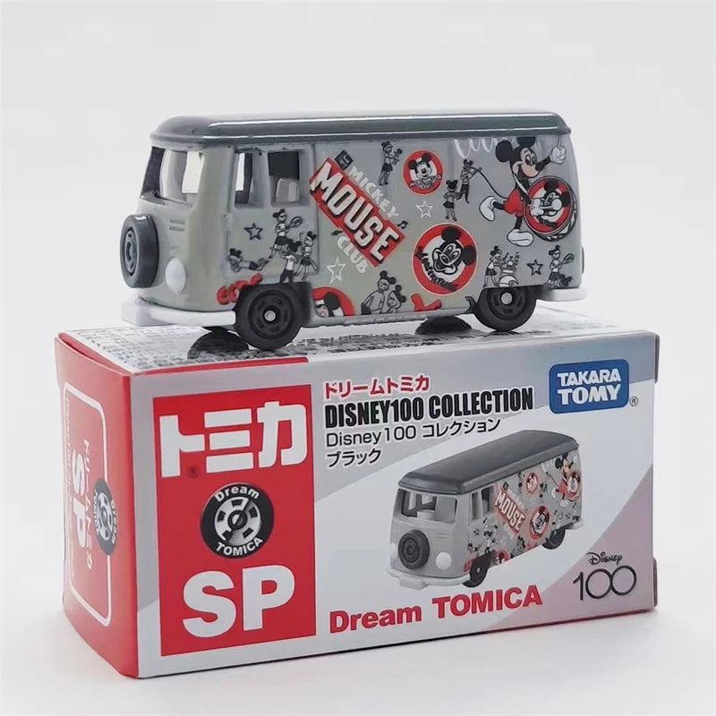 Takara Tomy Dieam Tomica Disney 100 Collection Diecast Miniature Scale Mickey Mouse Cute Bus Car Vehicle Model Children Toy Gift Gray - IHavePaws