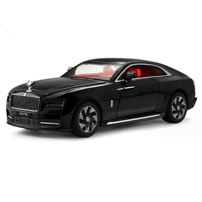 1:24 Rolls Royce Spectre Alloy New Energy Car Model Diecast Metal Luxy Car Charging Vehicle Model Sound and Light Kids Toy Gift Black - IHavePaws
