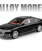 New 1:24 AUDI A8 Alloy Car Model Diecasts Metal Toy Luxy Vehicles Car Model Simulation Sound and Light Collection Childrens Gift Black - IHavePaws