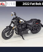 Maisto 1:18 Harley Davidson Fat Bob 114 2022 Motorcycle Model Toy Vehicle Collection Shork-Absorber Off Road Toys Car Ornaments