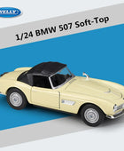 WELLY 1:24 BMW 507 Alloy Car Model Diecast Metal Classic Sports Car Vehicles Model High Simulation Collection Childrens Toy Gift Soft Beige - IHavePaws
