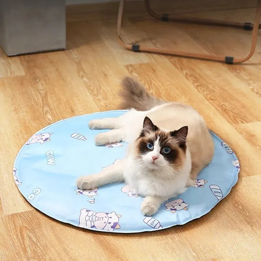 Summer Pet Ice Mat - Round Nest Cooling Pad for Cats and Dogs - IHavePaws