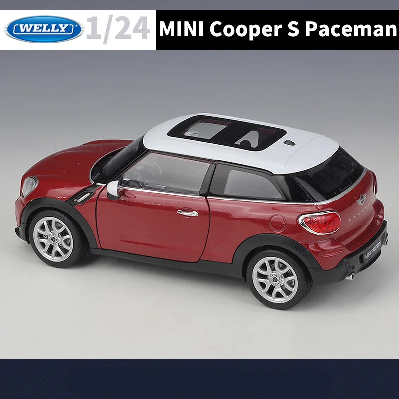 WELLY 1:24 BMW Mini Cooper S Paceman Alloy Car Model Diecasts Metal Vehicle Car Model Simulation Collection - IHavePaws