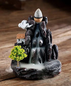 Backflow Incense Holder Waterfall Incense Burner Burgundy - IHavePaws