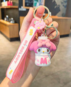Sanrio Anime Action Figure Keychain Bag Pendant Hello Kitty Melody Kuromi Cinnamoroll Doll Pendant Couple Car Key Chain Kid Gift SLO 02 - ihavepaws.com