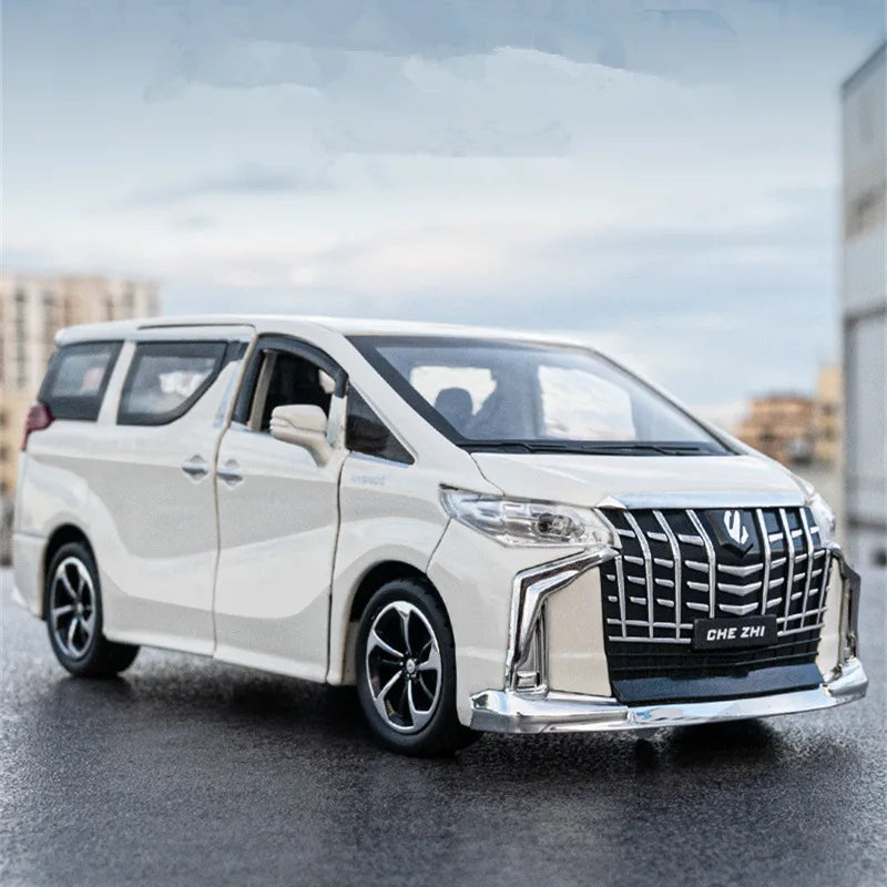 1:32 Alphard MPV Alloy Car Model Diecast & Toy Metal Vehicles Model Collection Sound and Light High Simulation Children Toy Gift White - IHavePaws