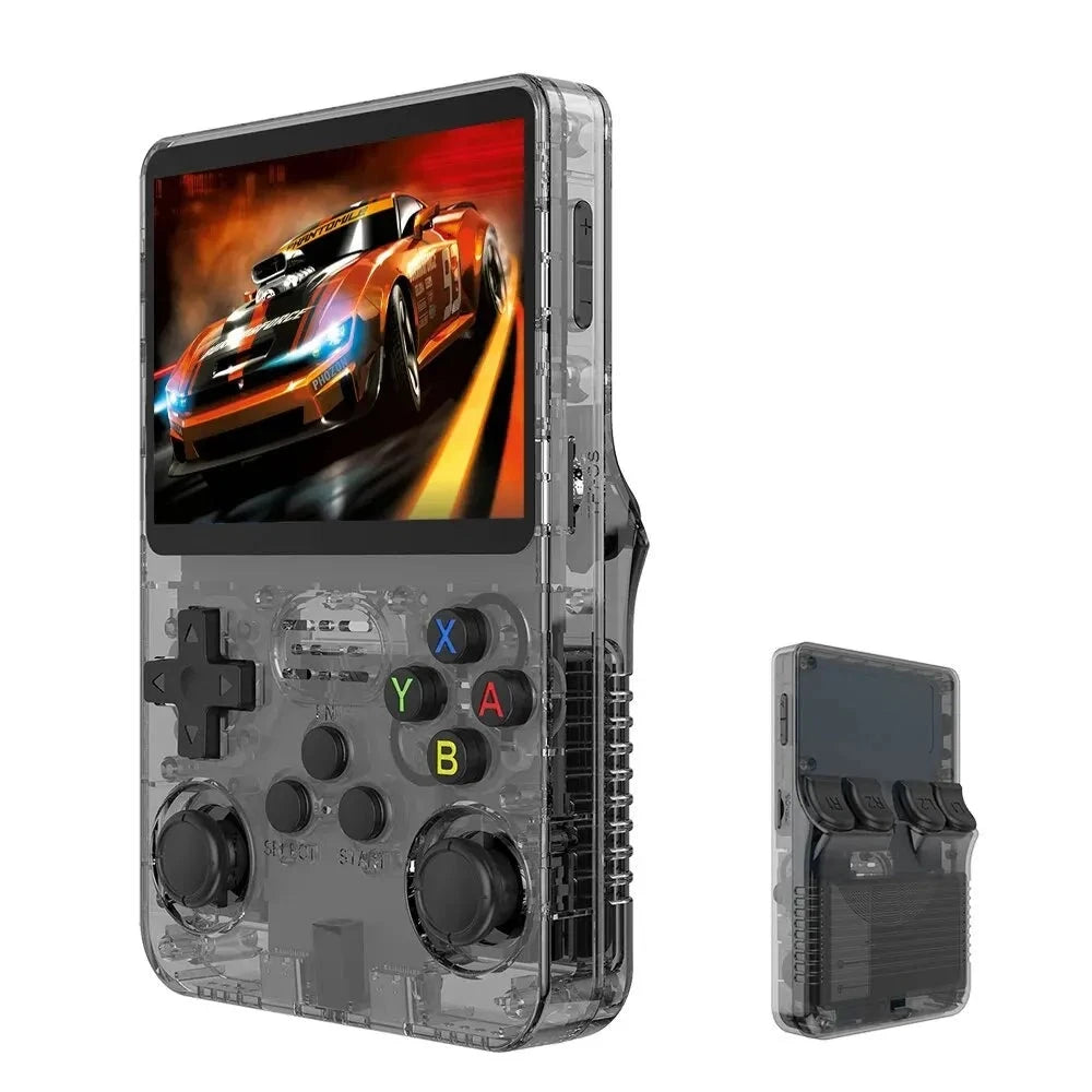 Open Source R36S Retro Handheld Video Game Console Linux System 3.5 Inch IPS Screen Portable Black - ihavepaws.com