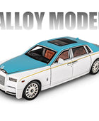 Large Size 1/18 Rolls-Royce Phantom Alloy Luxy Car Model Diecasts Metal Toy Vehicles Car Model Simulation Sound Light Kids Gifts Blue - IHavePaws