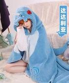 Genshin Impact Cosplay Cloak Blanket Zhong Li Hutao Tartaglia Wearable Cape Hooded Blanket Shawl Sofa Blanket Halloween Gifts Blue / Only capes - IHavePaws