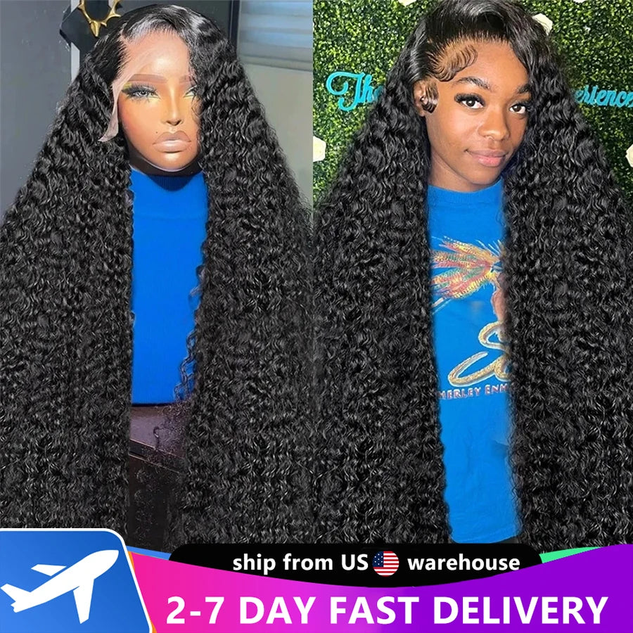 Curly Lace Front Wig Human Hair 13x4 Kinky Curly Lace Frontal Wig Brazilian Transparent Lace Wigs 200 Density Brazilian MYLOCKME