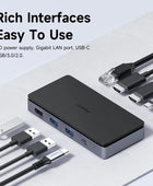 Hagibis USB C Docking Station Type C to Dual 4K HDMI-Compatible 100W PD USB 3.0 Hub RJ45 Triple Display for Macbook Laptop iPad - IHavePaws