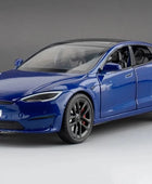 1:24 Tesla Model Y Model 3 Tesla Model S Alloy Die Cast Toy Car Model Sound and Light Model S Blue - IHavePaws