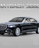 1:22 Maybach S400 Alloy Luxy Car Model Diecasts Metal Metal Toy Vehicles Car Model High Simulation Sound and Light Kids Toy Gift S680 Black - IHavePaws