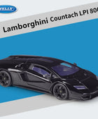 Welly 1:24 Lamborghini Countach LPI800 Alloy Sports Car Model Diecasts Metal Racing Car Vehicles Model Simulation Kids Toys Gift Black - IHavePaws