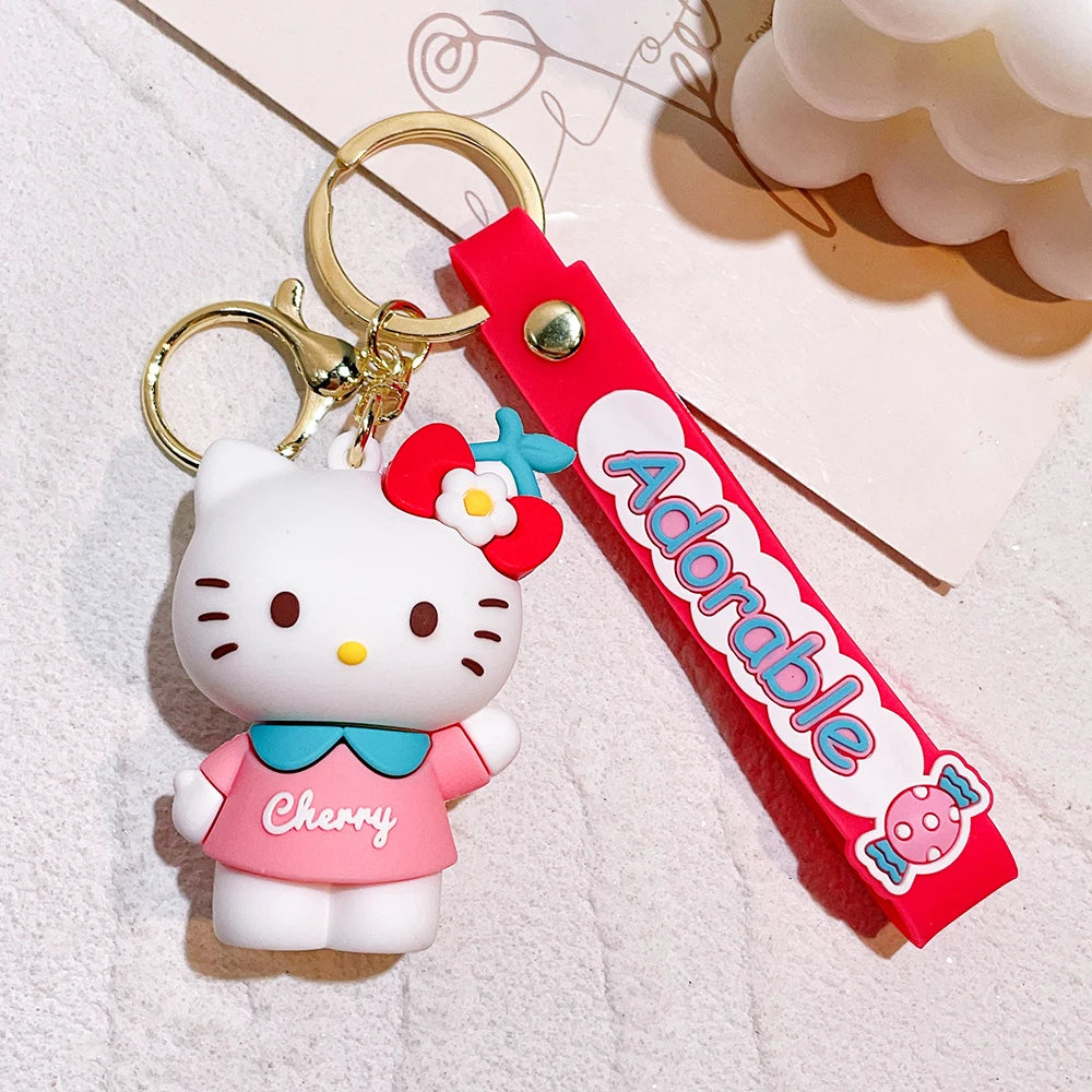 1PC Cute Sanrio Series Keychain For Men Colorful Keyring Accessories For Bag Key Purse Backpack Birthday Gifts SLO 35 - ihavepaws.com