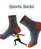 5Pairs Breathable Cotton Sports Stockings Men Bamboo Fiber Autumn and Winter Men Socks Sweat Absorption Deodorant Business Sox - IHavePaws