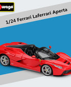Bburago 1:24 Ferrari Laferrari Aperta Alloy Sports Car Model Simulation Diecasts Metal Racing Car Model Collection Kids Toy Gift Open red - IHavePaws