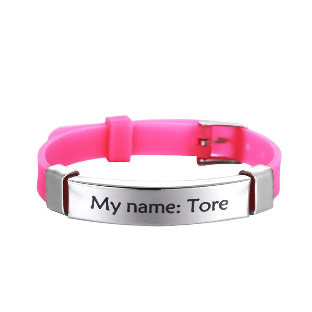 Fishhook Baby Safe Personalized ID Bracelet: Keep Your Little One Safe and Stylish rose red - IHavePaws
