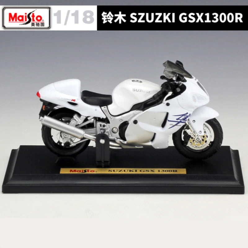 Maisto 1:18 SUZUKI Hayabusa GSX-1300R Alloy Racing Motorcycle Model Diecasts Metal Toy Street Sports Motorcycle Model Kids Gifts - IHavePaws