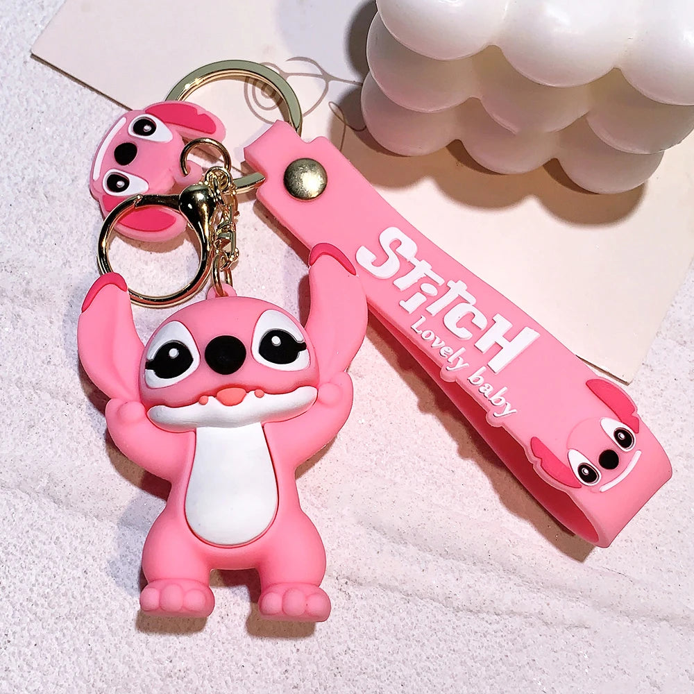 Anime Funny Stitch Keychain Cute Keychain PVC Pendant Men's and Women's Backpack Car Keychain Jewelry Accessories SDZ 17 - ihavepaws.com