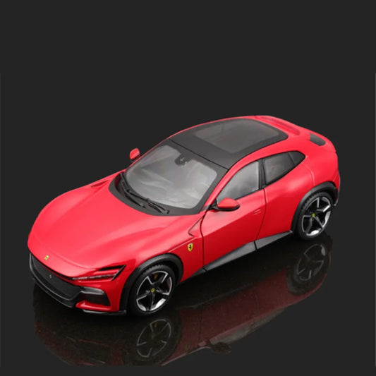 Bburago 1:25 Ferrari FUV SUV Purosangue Alloy Sports Car Model Diecast Metal Racing Car Vehicles Model Simulation Kids Toys Gift Red - IHavePaws