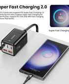 75W GaN Desktop Charger PD PPS Fast Charger Adapter Type C Fast Charging Station For MacBook iPhone 15 14 13 Xiaomi iPad Samsung