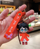 Cartoon Q-version Harry Potter Keychain Hermione Ron Anime Character Pendant Creative PVC Car Key Chain Ring Gift for Children A-02 - ihavepaws.com