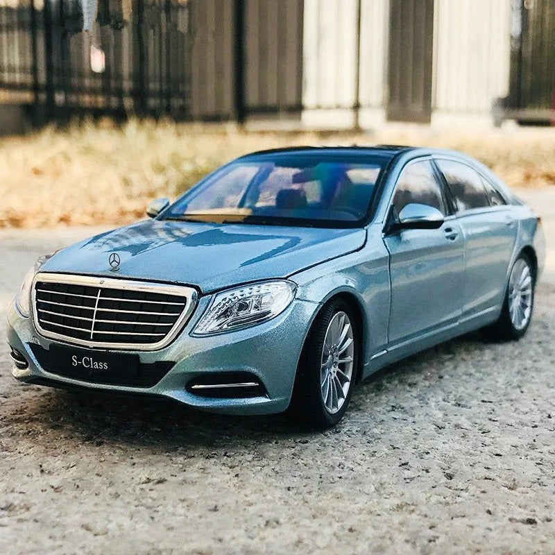 WELLY 1:24 Mercedes-Benz S-Class S500 Alloy Car Model High Simulation Diecast Metal Toy Vehicles Car Model Collection Kids Gifts Blue - IHavePaws