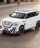 1:24 Nissan Patrol Alloy Car Model Diecast Toy Modified Off-road Vehicles Model Simulation Sound Light Collection Childrens Gift White A - IHavePaws