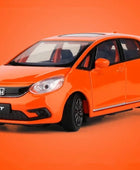 1/32 HONDA Fit GK5 Alloy Car Model Diecasts Metal Toy Sports Car Vehicles Model Simulation Sound and Light Collection Kids Gifts Orange - IHavePaws