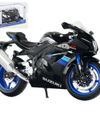1/12 Kawasaki Ninja H2R Racing Cross-country Motorcycle Model Simulation R1000 Black - ihavepaws.com