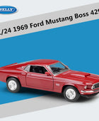WELLY 1:24 Ford Mustang Boss 429 Alloy Sports Car Model Diecasts Metal Toy Classic Vehicles Car Model Simulation Childrens Gifts Red - IHavePaws