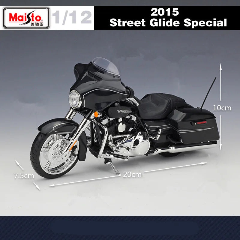 Maisto 1:12 Harley 2015 Street Glide Special Alloy Travel Motorcycle Model Diecast - IHavePaws