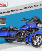 Maisto 1:18 Harley Davidson 2018 CVO Road Glide Alloy Racing Motorcycle Model Diecast Street Motorcycle Model Childrens Toy Gift Blue retail box - IHavePaws