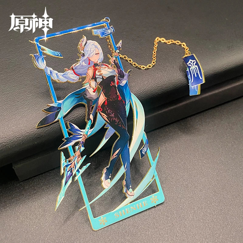 Anime Game Genshin Impact Hollowed Out Metal Bookmark Nahida Sangonomiya Kokomi Wanderer Zhongli Xiao Fans 10 - IHavePaws