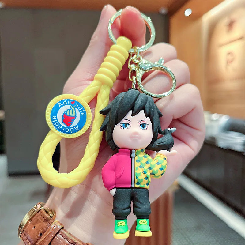 Demon Slayer Keychain Pendant Cartoon Anime Kimetsu No Yaiba Handmade Doll Toy Car Key Ring Luggage Accessories Gift for son 05 - ihavepaws.com