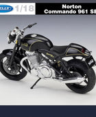 WELLY 1:18 Norton Commando 961 SE Alloy Sports Motorcycle Scale Model Diecast - IHavePaws