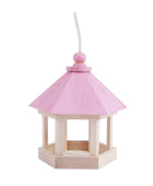 Wooden House Bird Feeder Pink - IHavePaws