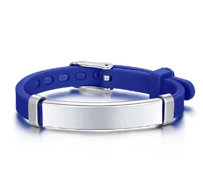 Fishhook Baby Safe Personalized ID Bracelet: Keep Your Little One Safe and Stylish blue - IHavePaws