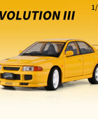 1:32 Mitsubishis Lancer Evo X 3 Alloy Car Model Diecast Metal Toy Vehicles Car Model Simulation Sound Light Collection Kids Gift Yellow - IHavePaws