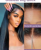 Glueless Wig Human Hair Bone Straight 6x4 5x5 Ready To Wear Lace Closure Wig Human Hair Brazilian Remy Hair No Glue Wig