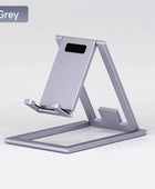 Hagibis Phone Stand Aluminum Cell Phone Adjustable Desk Phone Holder for iPhone 14 13 12 Pro Max SE Tablet Support Mount Stand Gray - IHavePaws