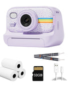 Instant Print Camera for Kids, 2.0 Inch Screen Kids Instant Cameras, Christmas Birthday Gifts for Girls Age 3-12,Toddler Toy Purple - IHavePaws