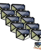 100 LED Outdoor Solar Wall Lights Waterproof with Motion Sensor 10pcs - IHavePaws