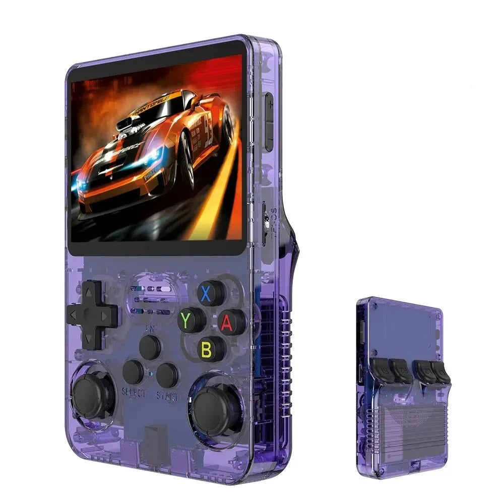 Open Source R36S Retro Handheld Video Game Console Linux System 3.5 Inch IPS Screen Portable Purple - ihavepaws.com