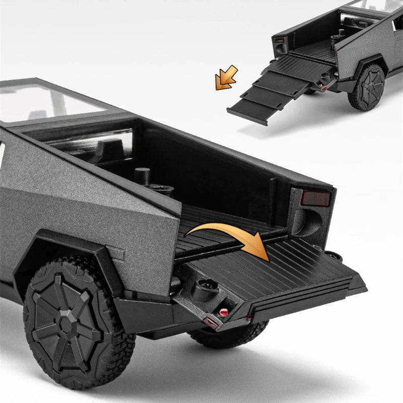 1/32 Tesla Cybertruck Pickup Alloy Car Truck Model Diecasts Metal Off-road Vehicles Model Simulation - IHavePaws