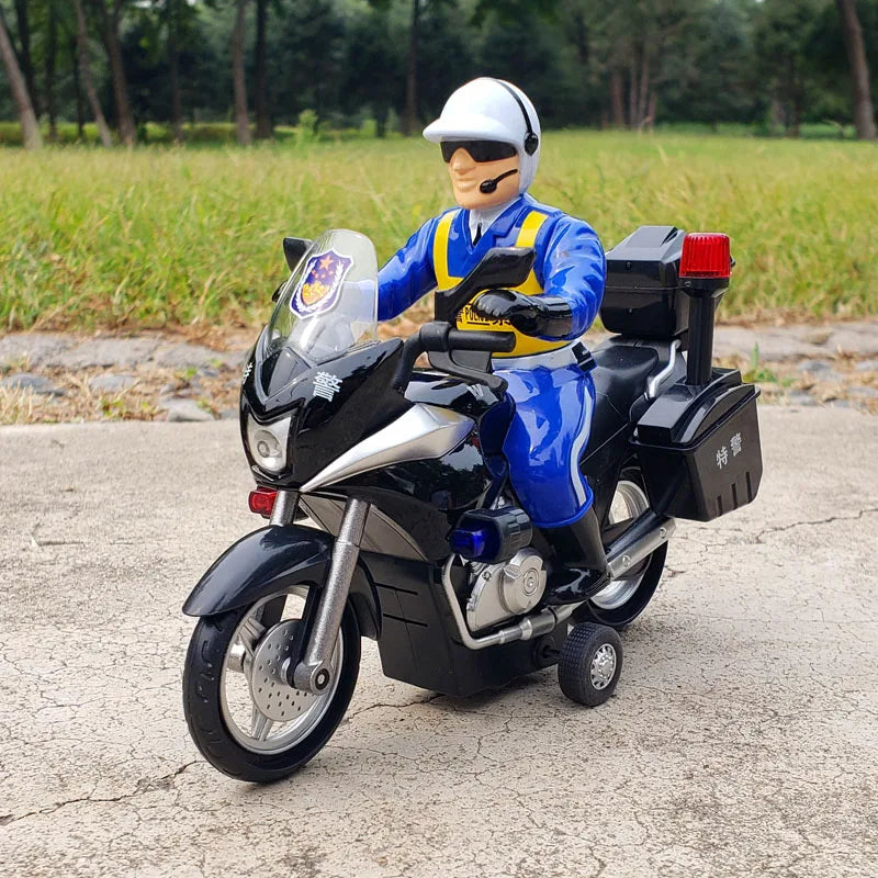 1:12 City Patrol Police Motorcycle Model Simulation Toy Alloy Motorcycle Car Model With Sound and Light Collection Kids Toy Gift