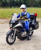 1:12 City Patrol Police Motorcycle Model Simulation Toy Alloy Motorcycle Car Model With Sound and Light Collection Kids Toy Gift