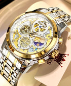 OLEVS Men's Watches Top Brand Luxury Original Waterproof Watch for Man Gold Skeleton Style GDJJ - ihavepaws.com